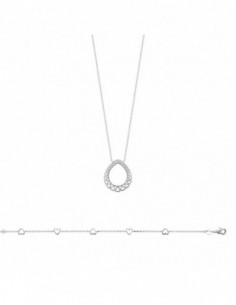 Bracelet argent motifs coeurs