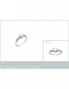 Bague solitaire accompagné