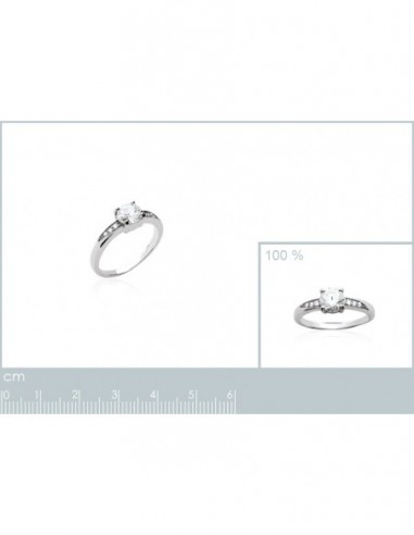 Bague solitaire accompagné