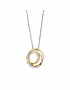 Collier pendentif bicolore argent doré