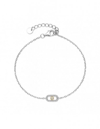 Bracelet motif bicolore empierré