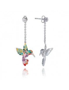Boucles d'oreilles pendantes COLIBRI