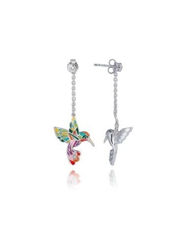 Boucles d'oreilles pendantes COLIBRI