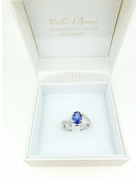 Bague tanzanite diamants