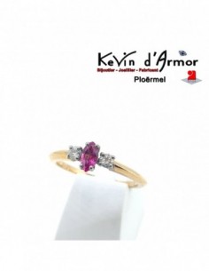 Composition bicolore Tourmaline et oxydes de zirconium