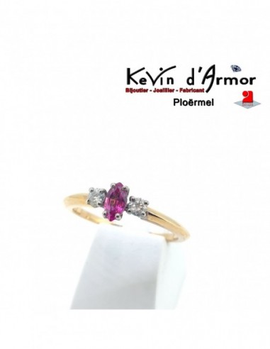 Composition bicolore Tourmaline et oxydes de zirconium