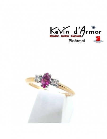 Composition bicolore Tourmaline et oxydes de zirconium