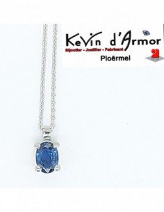 Pendentif Saphir Bleu