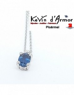 Pendentif Saphir Bleu 2