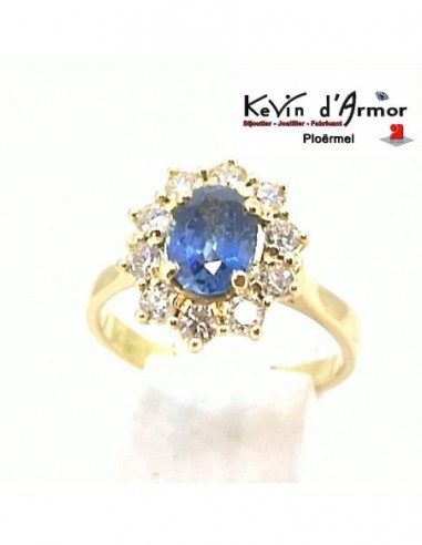 Bague Marguerite Saphir d'Auvergne Diamants