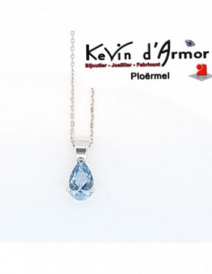 Pendentif Topaze Bleue