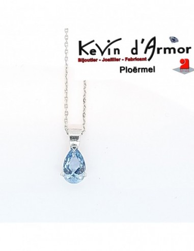 Pendentif Topaze Bleue