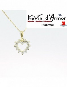 Pendentif Coeur Diamants