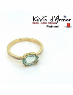 Bague Tourmaline verte Diamants