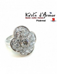 Bague pavage Diamants de synthèse