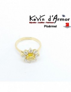 Bague Florale Citrine Oxydes zirconium 2