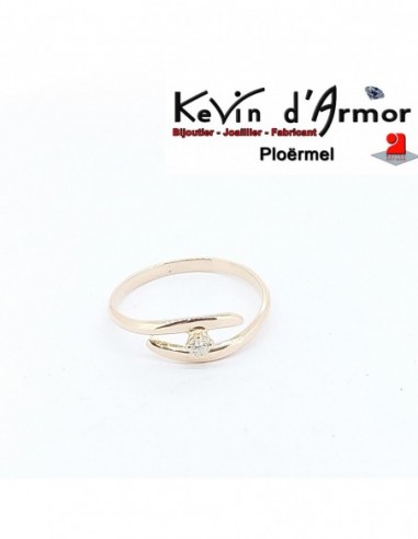 Solitaire Diamant or rose