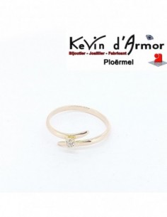 Solitaire Diamant or rose