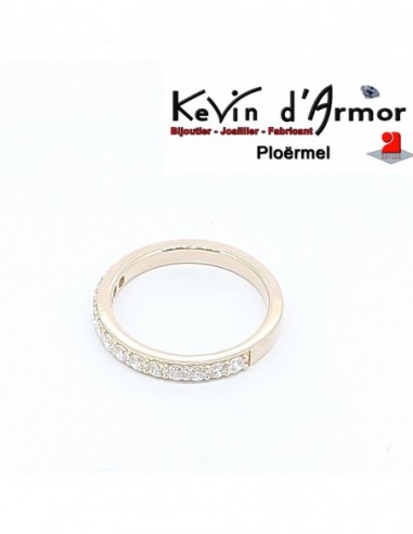 Demi Alliance Diamants naturels or rose