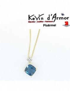 Pendentif Topaze London Diamants de synthèse