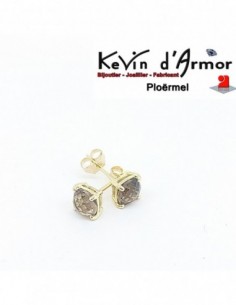 Boucles d'oreilles Quartz fumé
