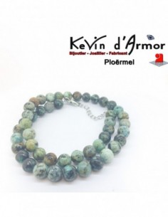 Collier Perles Turquoise africaine