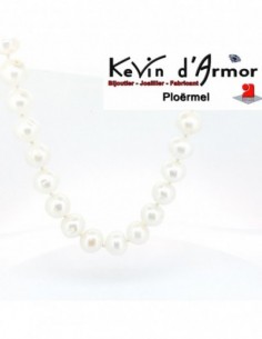 Collier perles baroques blanches