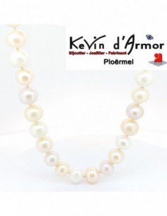 Collier perles de culture baroques roses