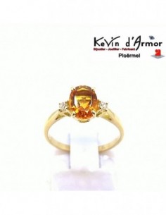 Bague Citrine Diamants