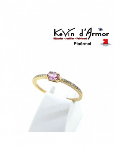 Bague Tourmaline rose Diamants