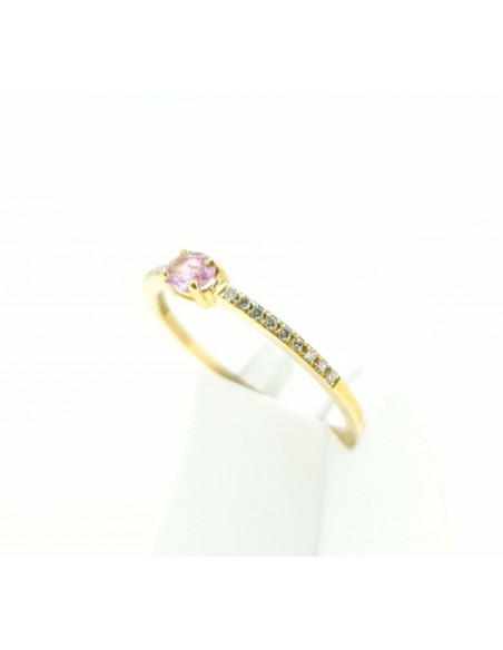 Bague Tourmaline rose Diamants