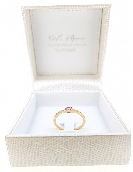 Bague Tourmaline rose Diamants