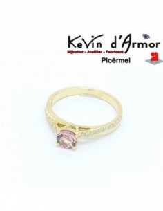 Solitaire accompagné Morganite Diamants 2