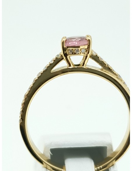 Solitaire accompagné Morganite Diamants