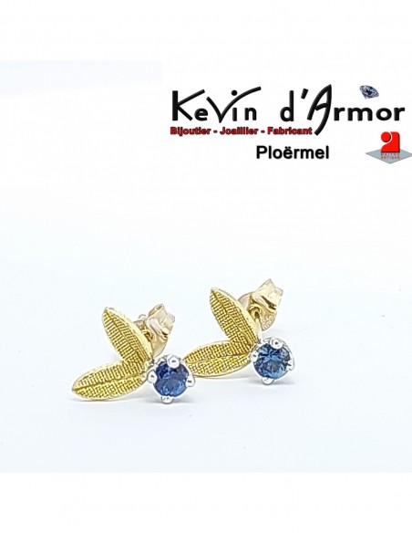 Boucles d'oreilles Saphirs bleus