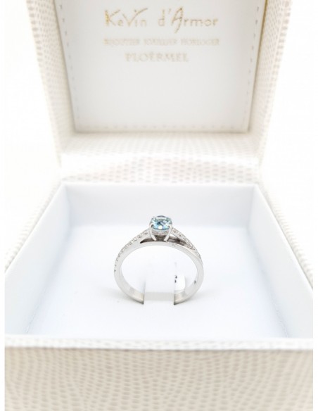 Solitaire accompagné Zircon et Diamants