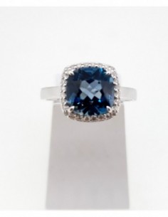 Bague Topaze London diamants