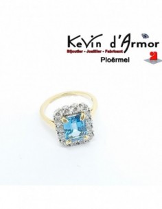 Bague Aigue-marine Oxydes de zirconium 2