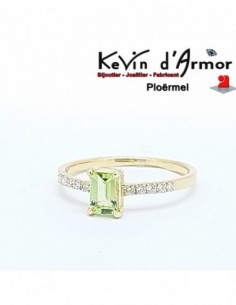 Bague Péridot et Diamants