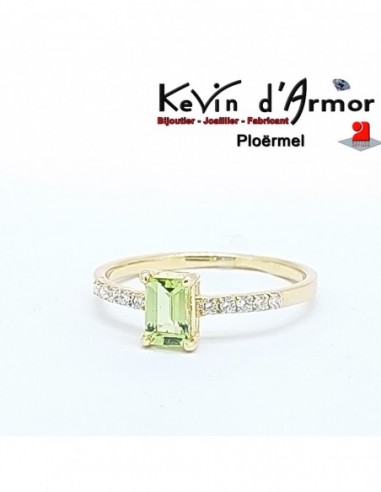 Bague Péridot et Diamants