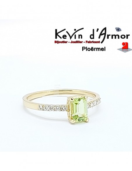 Bague Péridot et Diamants