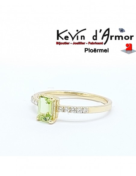 Bague Péridot et Diamants