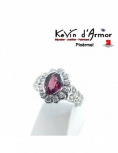 Bague Rhodolite Oxydes de zirconium