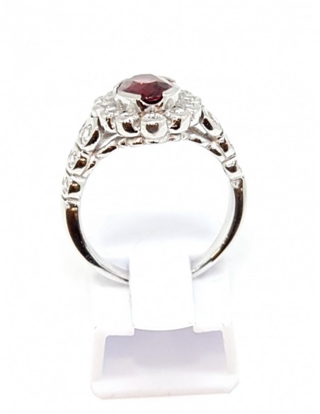 Bague Rhodolite Oxydes de zirconium