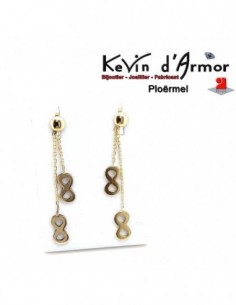 Boucles d'oreilles pendantes Infinis