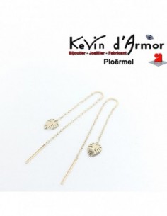 Boucles d'oreilles pendantes Feuilles Monstera