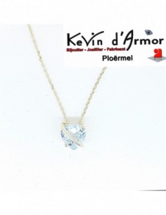 Collier Topaze bleue coeur