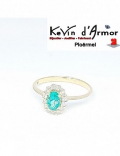 Bague à entourage Rubis Diamants