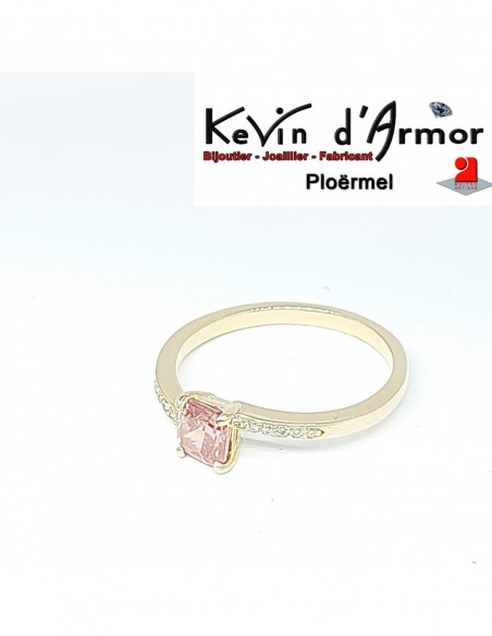 Bague Diamant de synthèse Rouge