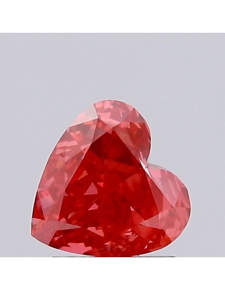 Bague infini diamant de synthèse Coeur rouge